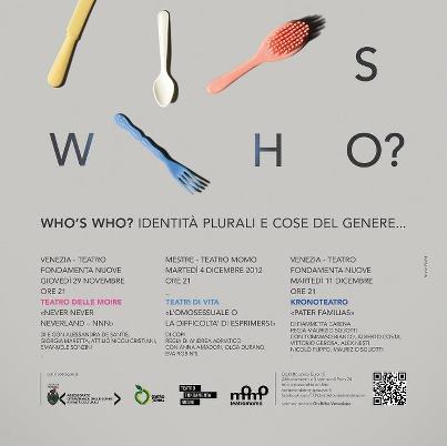 Who’s who? – Identità plurali e cose del genere…” Tre spettacoli per raccontare le identità plurali al Teatro Fondamenta Nuove e Momo di Venezia
