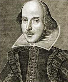 William Shakespeare nel ritratto eseguito da Martin Droeshout
 