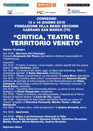 Critica, Teatro e Territorio Veneto. Fondazione Villa Benzi Zecchini