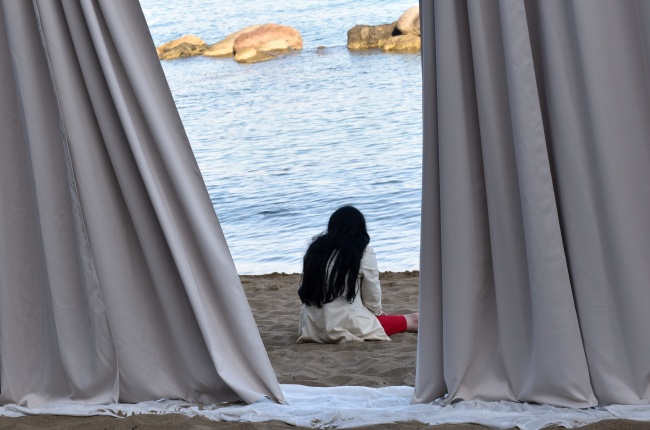 Roberto Latini Fortebraccio Teatro "Orfeo e Euridice", Inequlibrio edizione 2015, spiaggia di Castiglioncello 