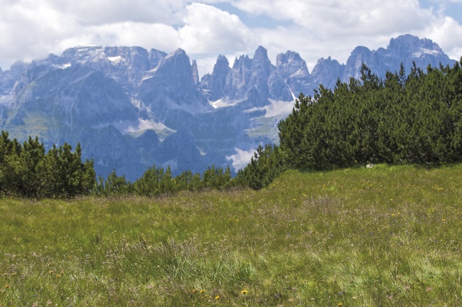 Altopiano della Paganella vista sulle Dolomiti di Brenta