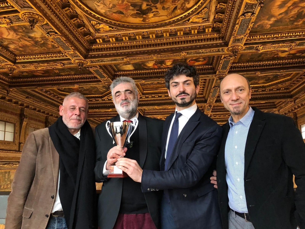 Giancarlo Mordini, Angelo Savelli, Tommaso Sacchi, Francesco De Biasi Salone dei Cinquecento Palazzo Vecchio Firenze