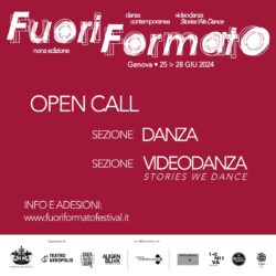 FuoriFormato Festival internazionale di danza contemporanea e videodanza,  la call per gli artisti